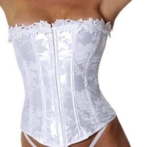 Elegant White Lace-Up Corset Shapewear